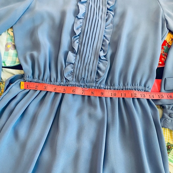 Vintage FL Collections periwinkle dress size 12 100% polyester - Picture 6 of 6